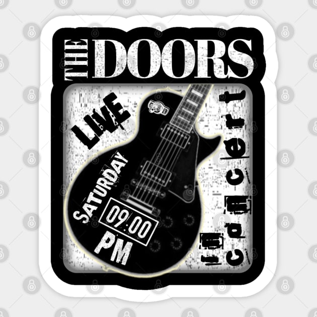 The doors guitar Sticker by Cinema Productions